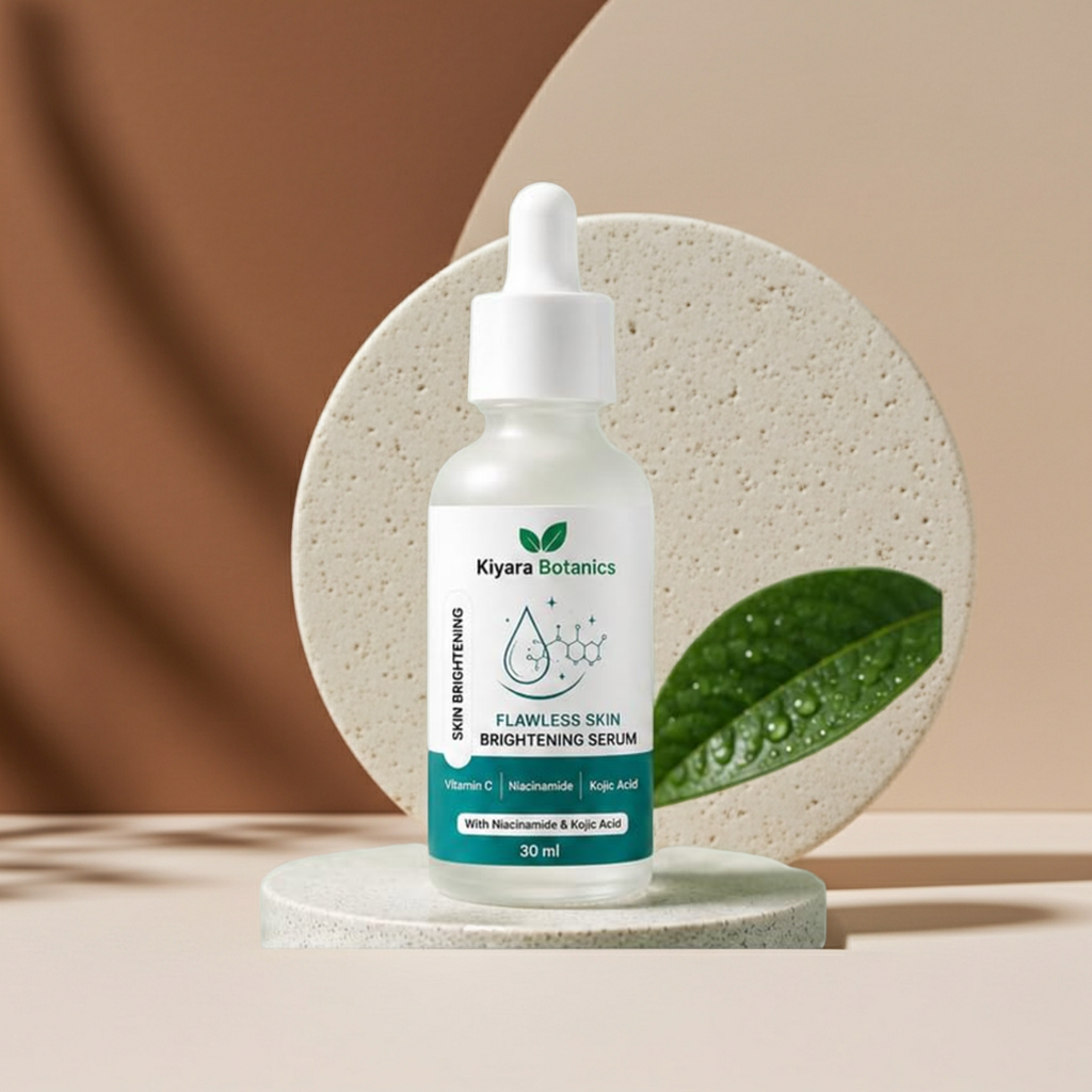 Flawless Skin Brightening Serum with Vitamin C, Niacinamide & Kojic Acid | Helps Improve Skin Radiance, Evens Skin Tone & Reduces Dullness | Lightweight Daily Face Serum for Men & Women | 30ml