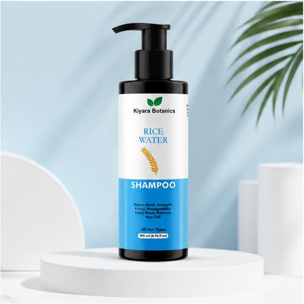 Rice Water Shampoo for Hair Strength & Smoothness | Helps Reduce Frizz & Hair Fall | Nourishing Hair Cleanser for Dry, Damaged & Weak Hair | Suitable for All Hair Types | 200ml