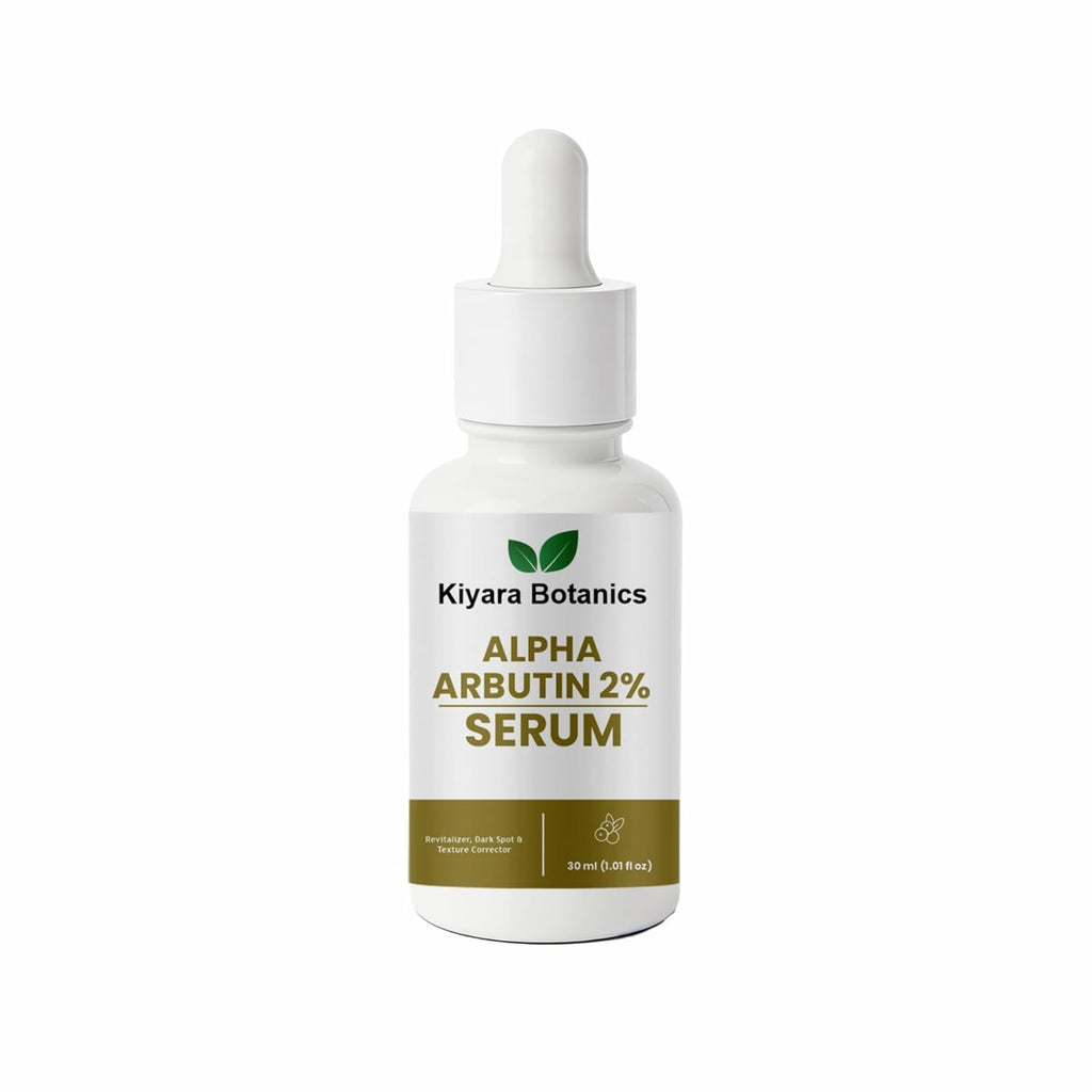 Kiyara Botanics Alpha Arbutin 2% Serum, Revitalizer Dark Spot and Texture Corrector, 30ml