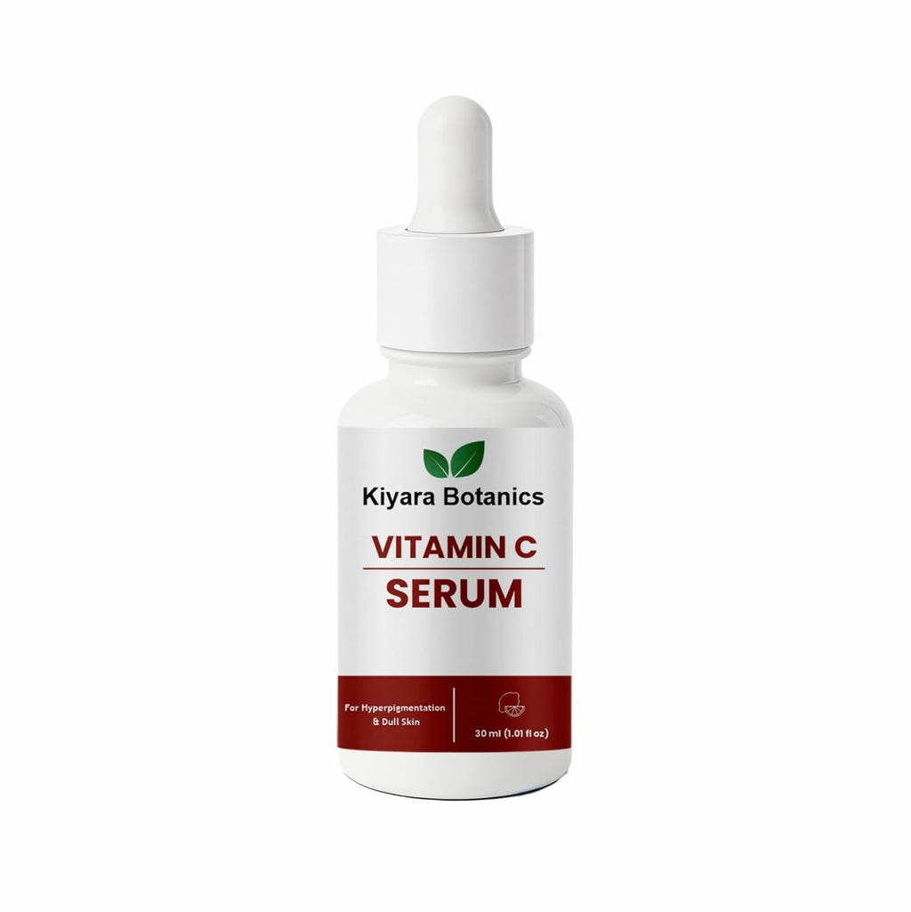 Kiyara Botanics Vitamin C Serum for Hyperpigmentation, Dark Spots and Dull Skin, Paraben Free Formula, Unscented, 30ml