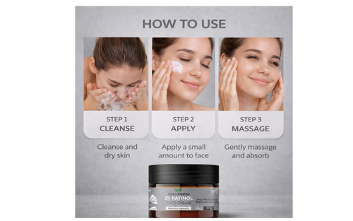 Kiyara Botanics 2% Retinol Face Cream with Bakuchiol - Anti Aging Night Cream for Wrinkle Repair, Fine Lines, Skin Renewal & Firming - Smooth, Youthful & Glowing Skin (50g)